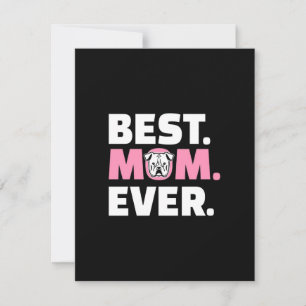 Best Dog Mom Ever English Bulldog Lover Thank You Card