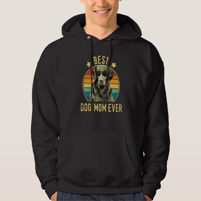 Best Dog Mom Ever Flat Coated Retriever Mother's D Hoodie (Front)