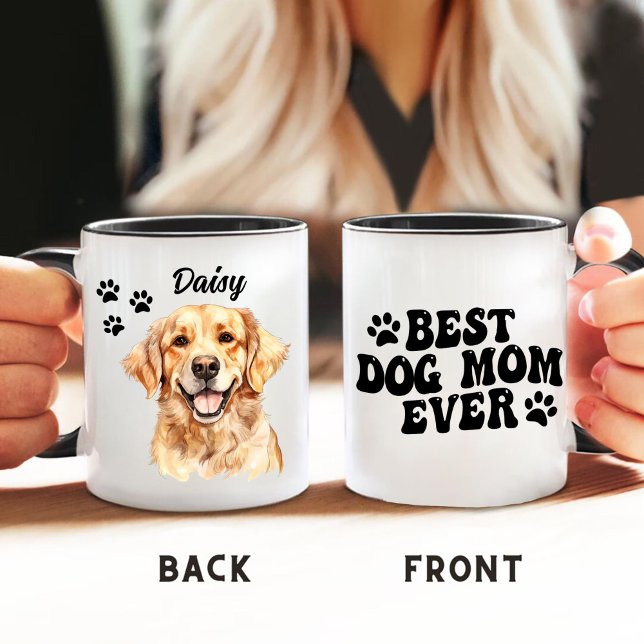 Best Dog Mom Ever Golden Retriever Personalized Mug (Creator Uploaded)