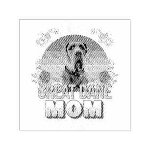 best dog mom ever great dane floral lover mor day self-inking stamp