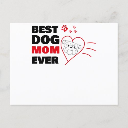 Best dog mom ever holiday postcard