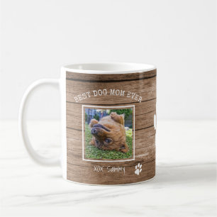 Best Dog Mom Ever Instagram Photo & Paw Print Coffee Mug