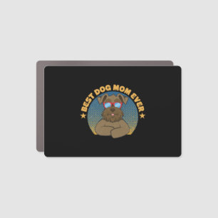 Best Dog Mom Ever Miniature Schnauzer Car Magnet