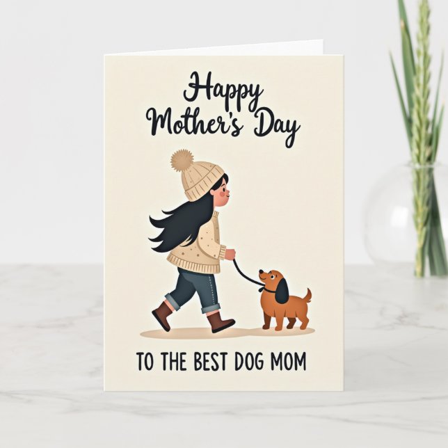 Best Dog Mom Ever Mothers Day Card (Front)