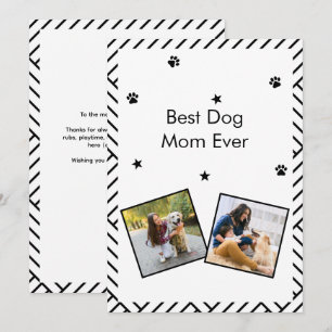 Best Dog Mom ever Mother's day greeting card