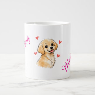 Best Dog Mom Ever Mug – Cute Golden Retriever Pupp