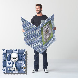Best Dog Mom Ever Patchwork Dog Pattern Card