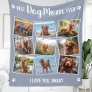 Best Dog Mom Ever Personalized 9 Photo Collage Fleece Blanket