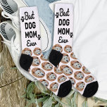 Best Dog Mom Ever Personalized Pattern Pet Photo Socks<br><div class="desc">Best Dog Mom Ever! Surprise the dog lover whether its a birthday, Mothers day or Christmas with these super cute pet photo all over print socks. They'll be a favorite of all dog lovers, and dog moms. Customize these dog photo socks with your pups favorite photo. COPYRIGHT © 2022 Judy...</div>