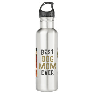 Best Dog Mom Ever Pet Owner 2 Photos Stainless Steel Water Bottle