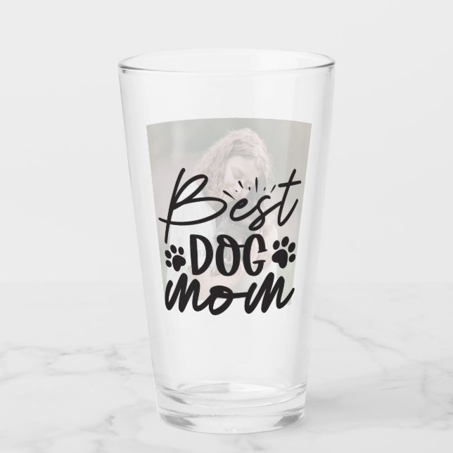 Best Dog Mom Ever Photo Glass (Front)