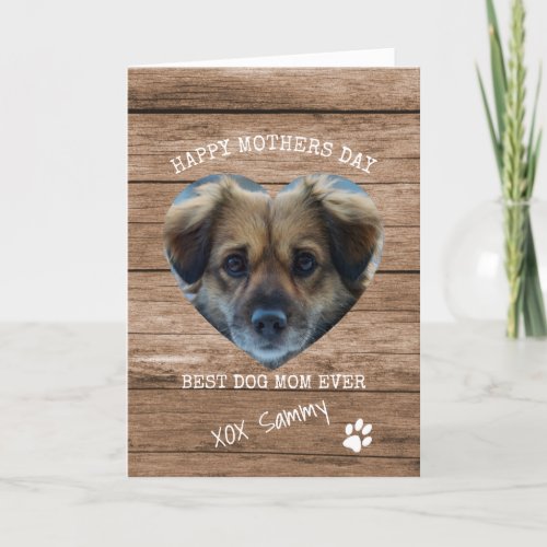 Best Dog Mom Ever Photo Mothers Day Holiday Card