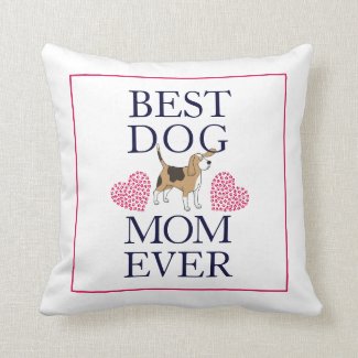 Best Dog Mom Ever Pink Hearts/Pink Gingham Back