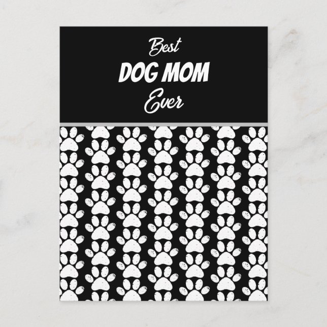 BEST DOG MOM EVER   POSTCARD (Front)