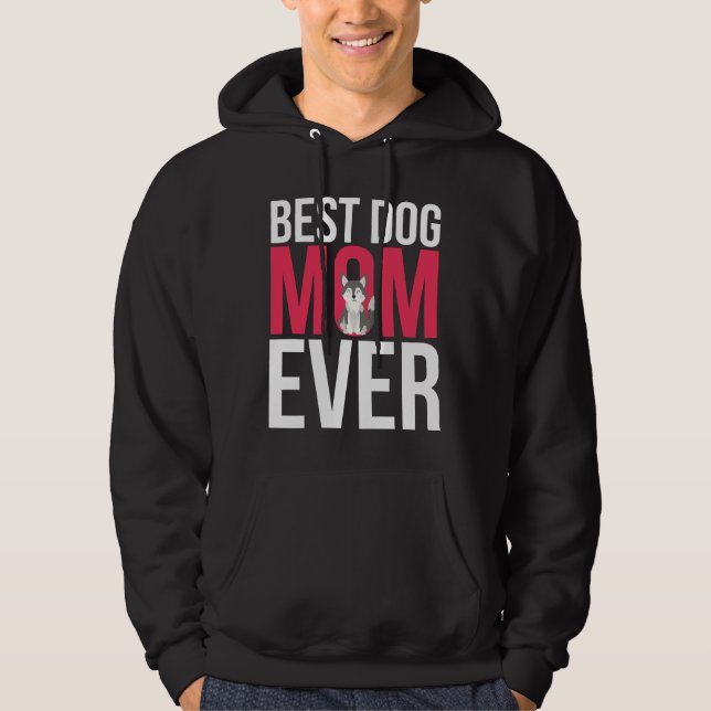 Best Dog Mom Ever Siberian Husky Mom Hoodie (Front)