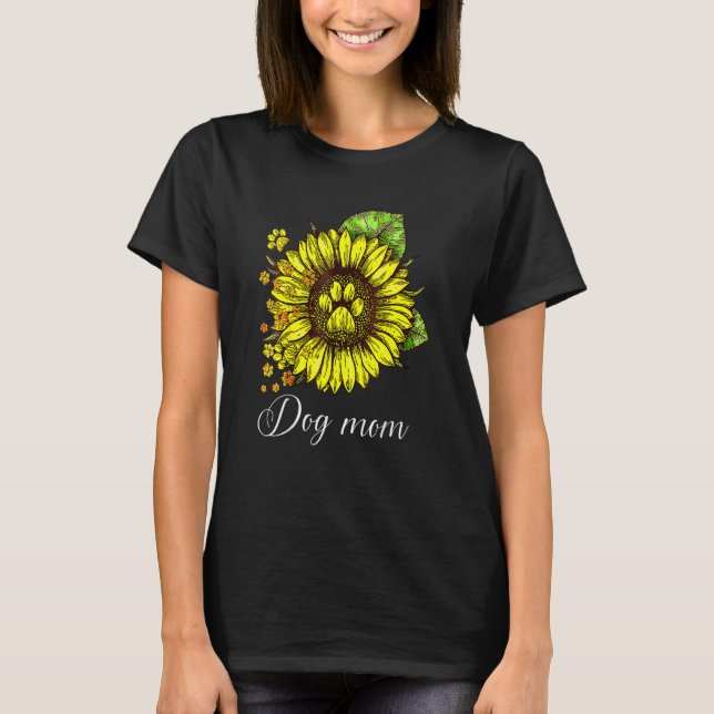 Best Dog Mom Ever Sunflower Mother's Day  For Cat T-Shirt (Front)
