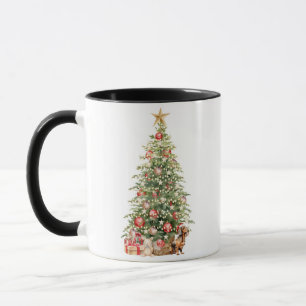 Best Dog Mom Ever Watercolor Christmas Dachshund Mug