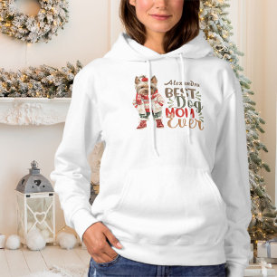 Best Dog Mom Ever Watercolor Yorkie Winter Custom Hoodie