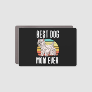Best Dog Mom Ever West Highland White Terrier Car Magnet