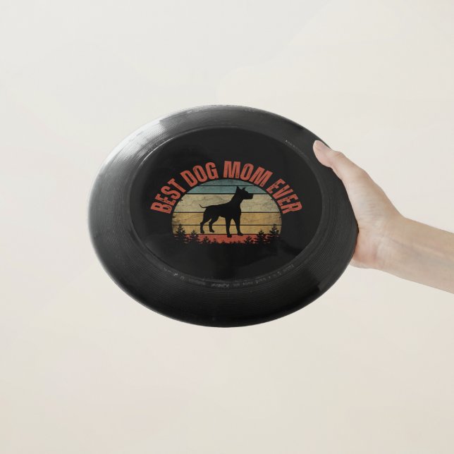 BEST DOG MOM EVER Wham-O FRISBEE (In Hand)