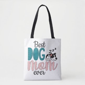 Best dog mom ever with sleeping puppy & pawprints