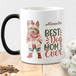 Best Dog Mom Ever Yorkshire Terrier Yorkie Custom Color Morph Mug