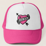 Best Dog Mom Heart Tattoo Trucker Hat<br><div class="desc">This girly trucker hat for dog moms features hand drawn heart tattoo pop art. Great gift for Dog Mom and for Mother's Day or any occasion for dog lovers. A unique gift to give to that special dog lover in your life. Design and illustration ©Marisu Valencia</div>