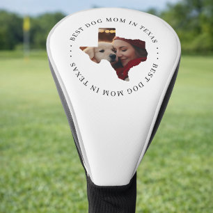 Best Dog Mom in Texas Custom Photo Golf Head Cover