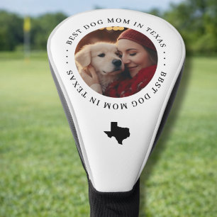 Best Dog Mom in Texas Personalized Photo Golf Head Cover