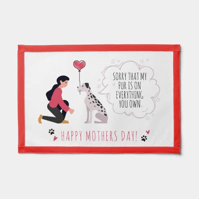Best Dog Mom Mothers Day Holiday Pennant (Front)