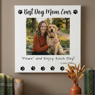 Best Dog Mom Paws Pet Photo Acrylic Print