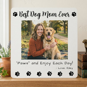Best Dog Mom Paws Pet Photo Metal Print
