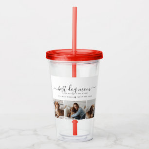 Best Dog Mom: Personalized Dog Photo Mother's Day Acrylic Tumbler