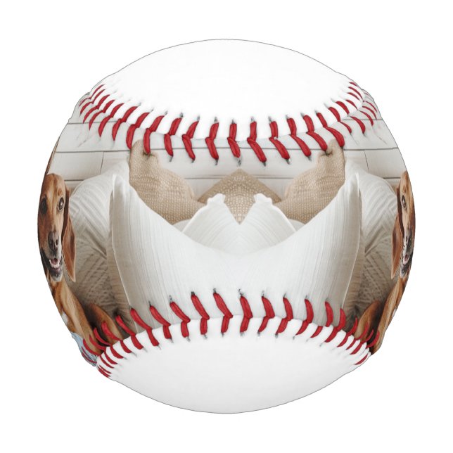 Best Dog Mom: Personalized Dog Photo Mother's Day Baseball (Front)