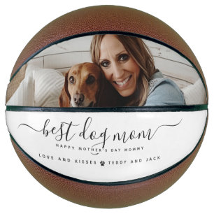 Best Dog Mom: Personalized Dog Photo Mother's Day Basketball