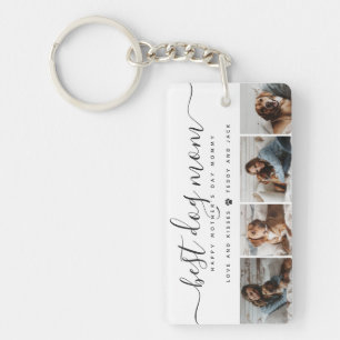 Best Dog Mom: Personalized Dog Photo Mother's Day Keychain