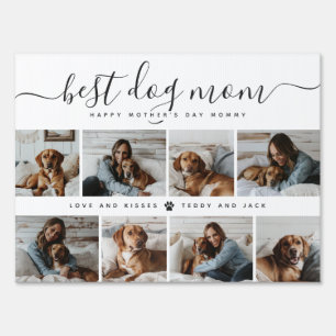 Best Dog Mom: Personalized Dog Photo Mother's Day Sign
