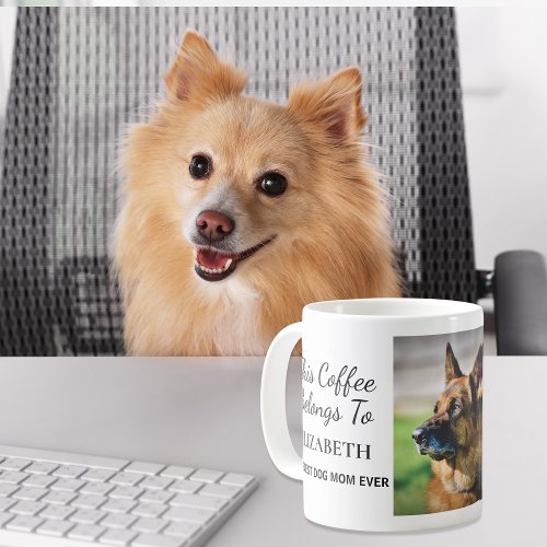 Best Dog Mom Personalized Photo Coffee Mug