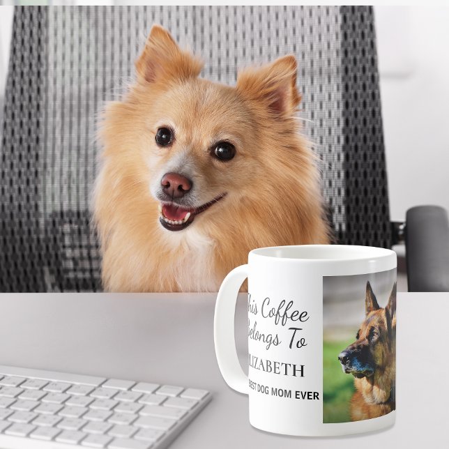 Best Dog Mom Personalized Photo Coffee Mug (Creator Uploaded)