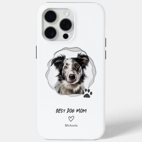 Best Dog Mom Photo iPhone 15 Pro Max Case