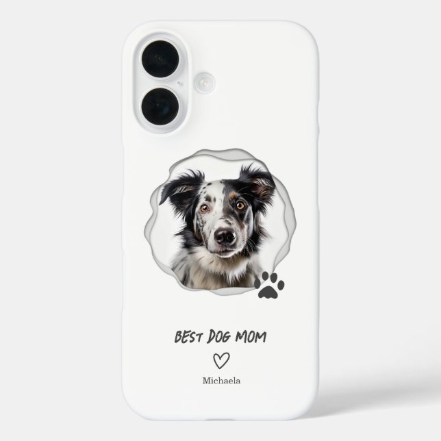 Best Dog Mom Photo Case-Mate iPhone Case (Back)