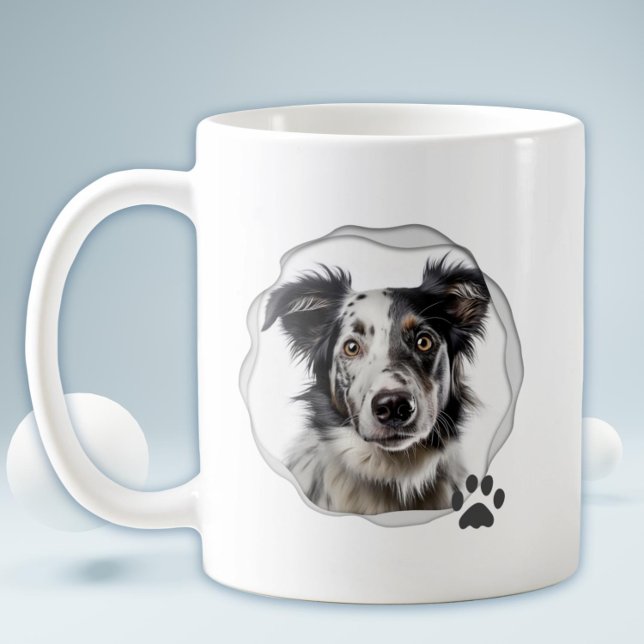 Best Dog Mom Photo Coffee Mug (Modern unique best dog mum mug by Kinda Cute by Patricia Alvarez)