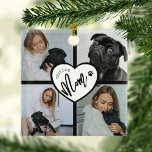 Best Dog Mom | Photo Collage Metal Ornament<br><div class="desc">Nothing says 'BEST DOG MOM' quite like this stunning photo collage Christmas ornament. Choose four of your favorite dog pictures and personalize this unique keepsake. Colors,  font styles,  it's all up to you. A perfect stocking stuffer that will surely remind her of her furry friend every Christmas.</div>
