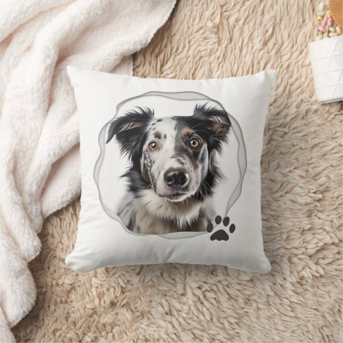 Best Dog Mom Photo Mothers Day Throw Pillow