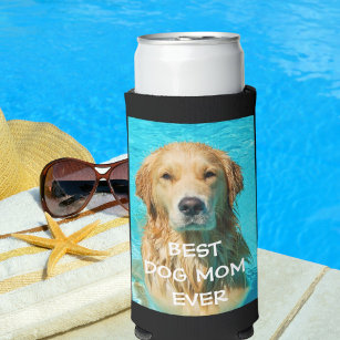 Best Dog Mom Photo  Seltzer Can Cooler