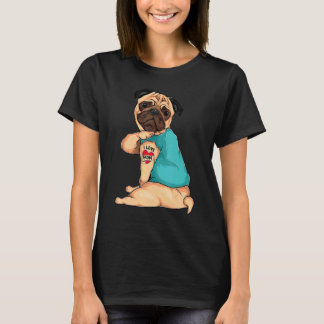 Best Dog Mom Pug Dad Cute  Birthday Workout Graphi T-Shirt
