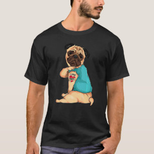 Best Dog Mom Pug Dad Cute Birthday Workout Graphi T-Shirt