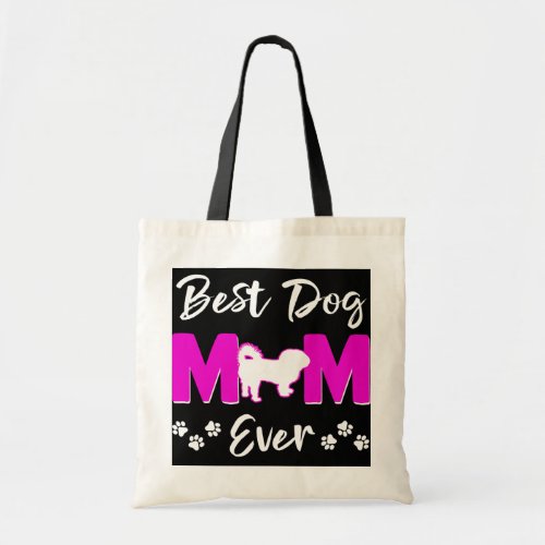 Best Dog Mom Shih Tzu s Dog Tees Pet Love Women  Tote Bag