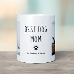 Best Dog Mom | Two Photo Handwritten Text Coffee Mug at Zazzle
