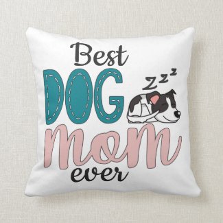 Best dog mom with lovely sleeping spotted puppy